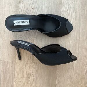 Steve Madden Elegant Black Open Toe Heels